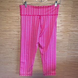 Vineyard Vines Performance Pink Whale Tail Leggings Size Ladies Medium
